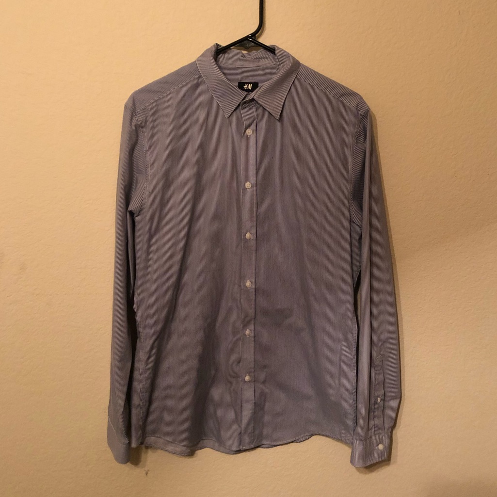 H&M Striped Easy Iron Button Up